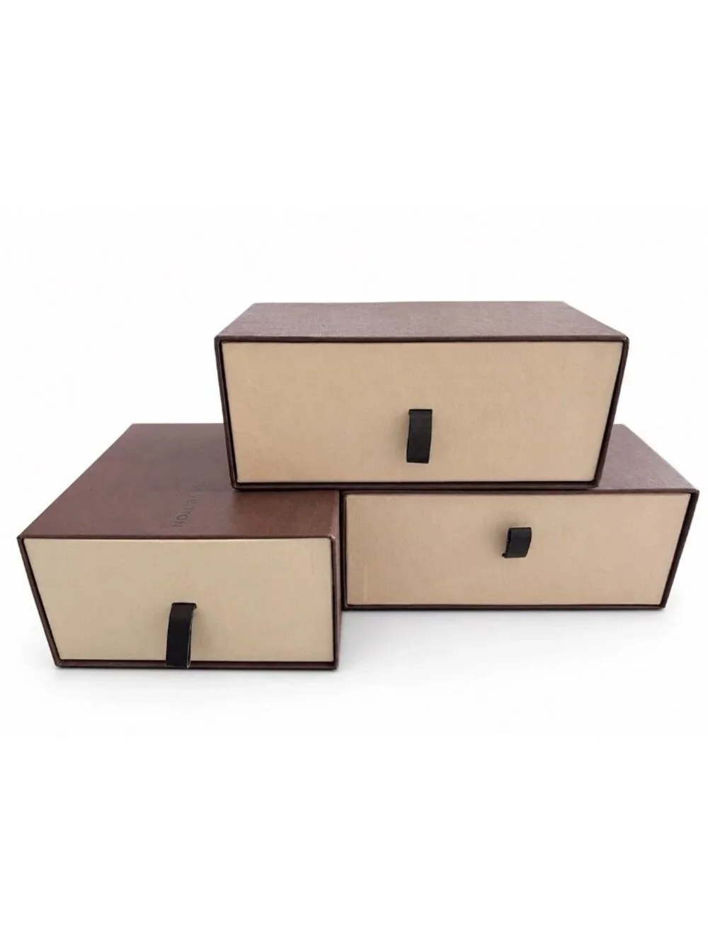 3 Louis Vuitton Empty Boxes Brown Drawer Boxes, 2 Eyeglasses + 1 Accessory box